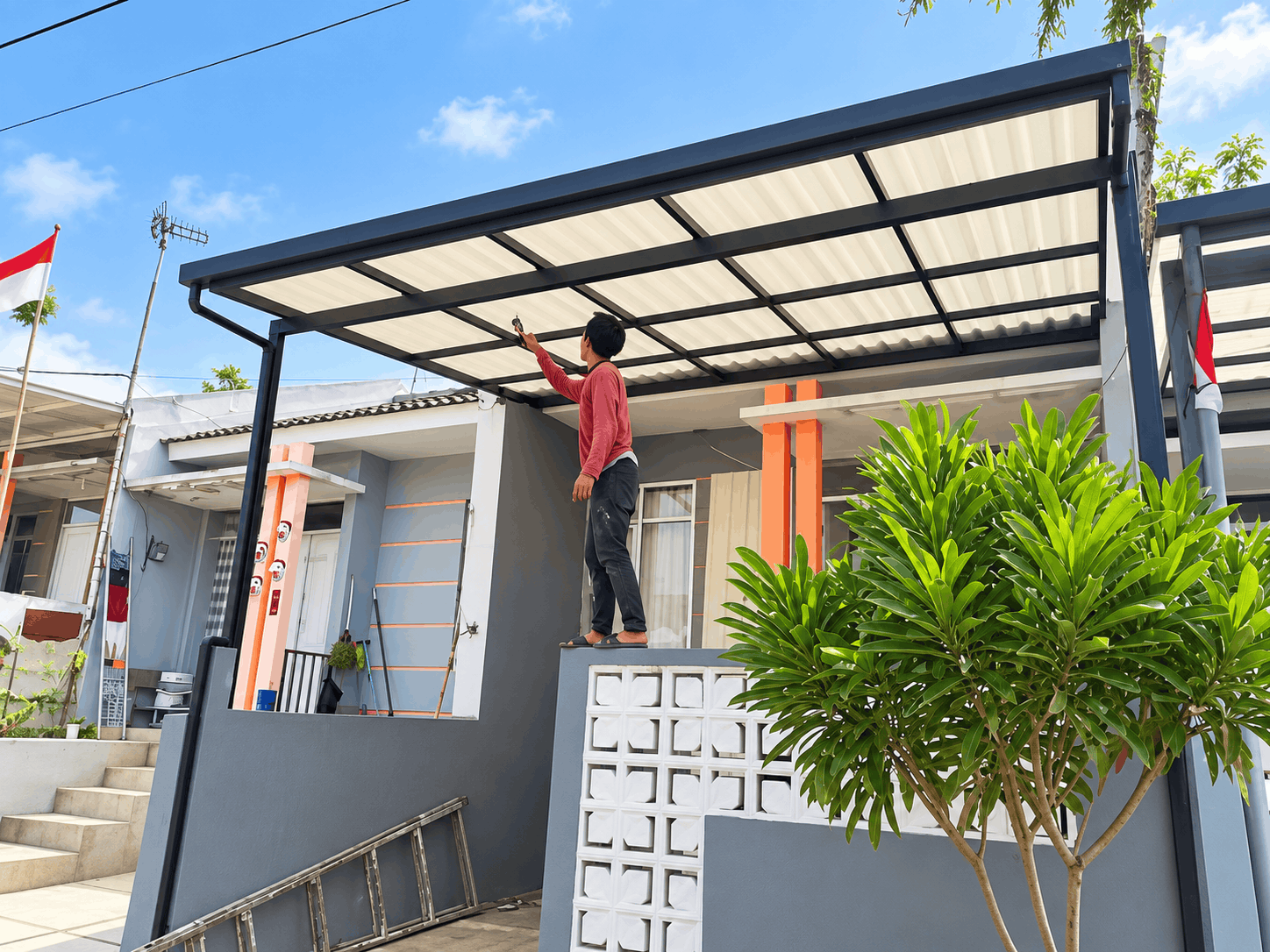 Dokumentasi proyek kanopi 03 — Kanopi Minimalis