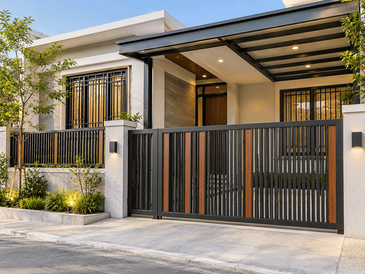 Contoh railing tangga berbahan besi untuk bangunan hunian